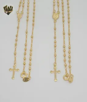 (1-3323) Gold Laminate - 2.5mm Virgin Rosary Necklace - 18 - BGF.