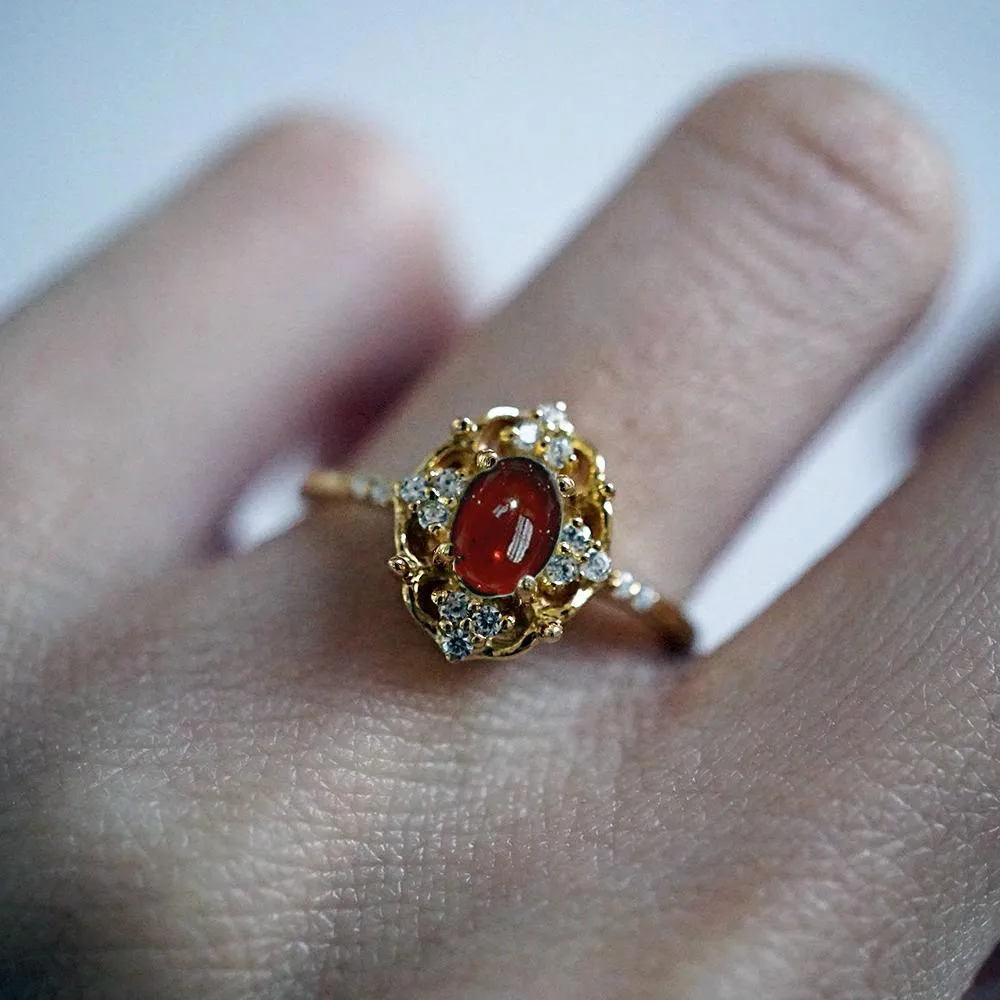 10K Cosmic Garnet Ring