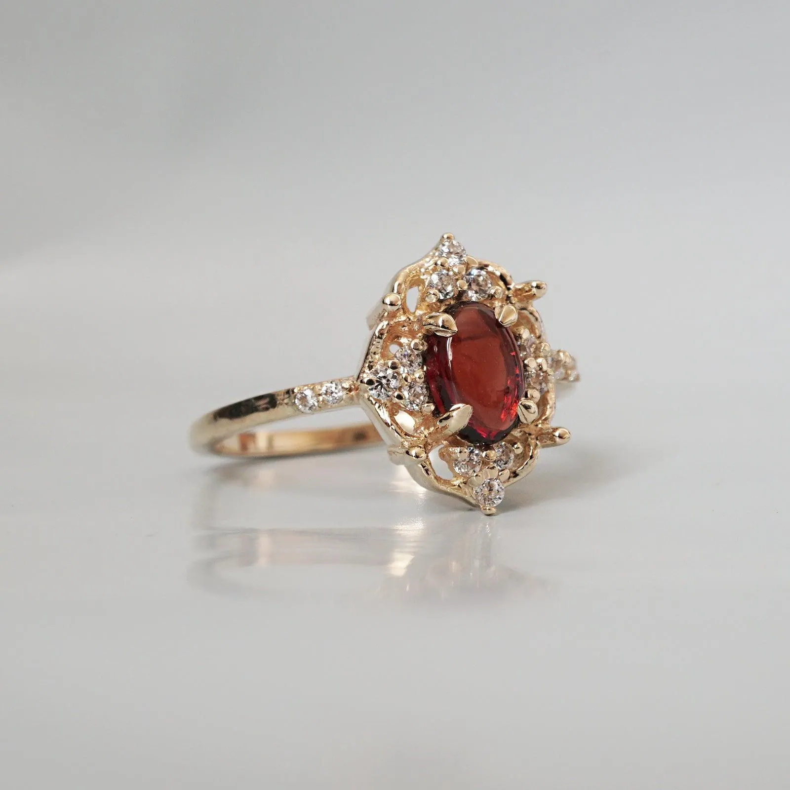 10K Cosmic Garnet Ring