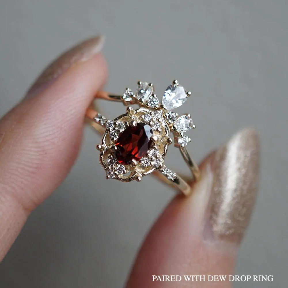 10K Cosmic Garnet Ring