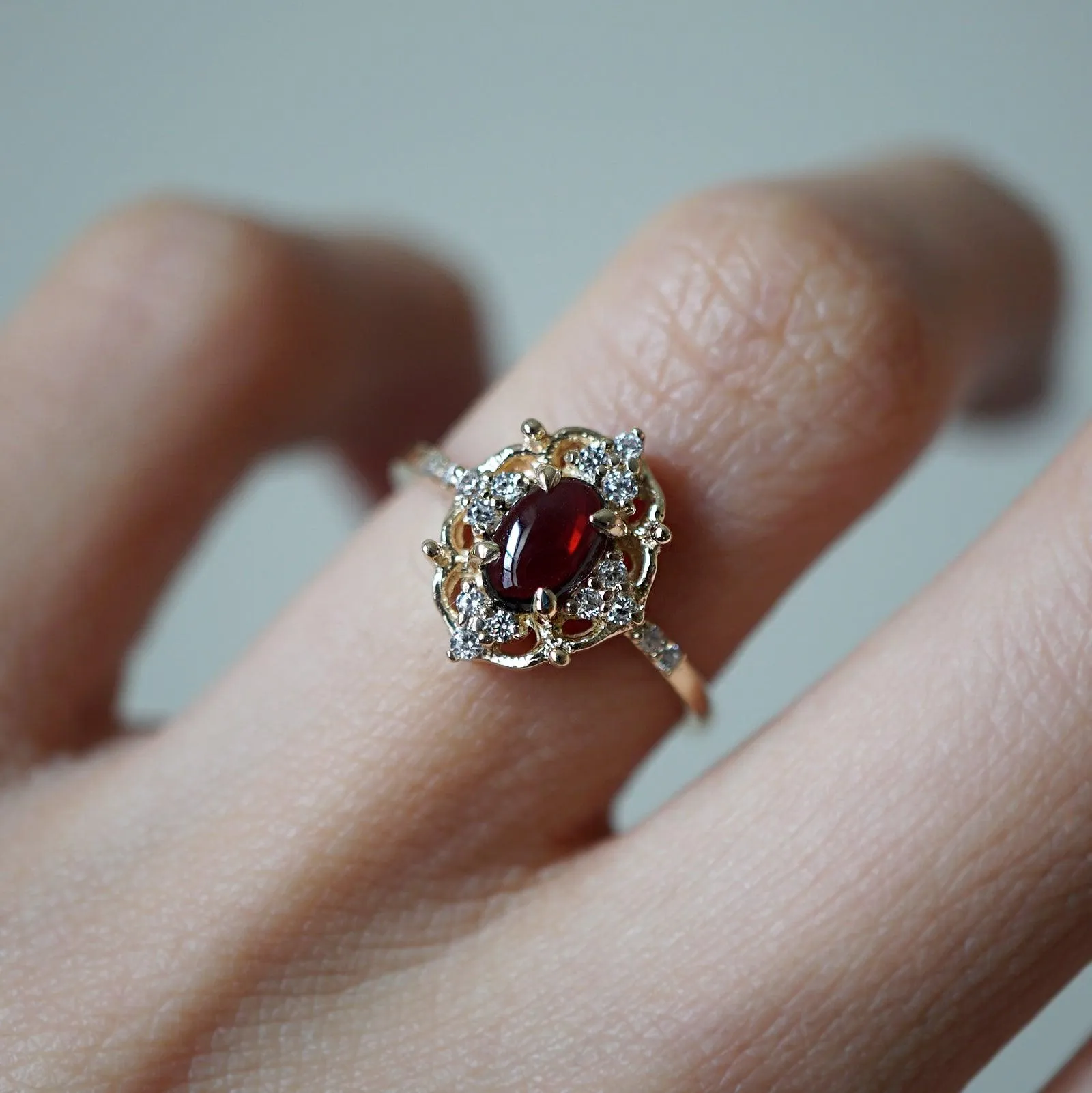 10K Cosmic Garnet Ring