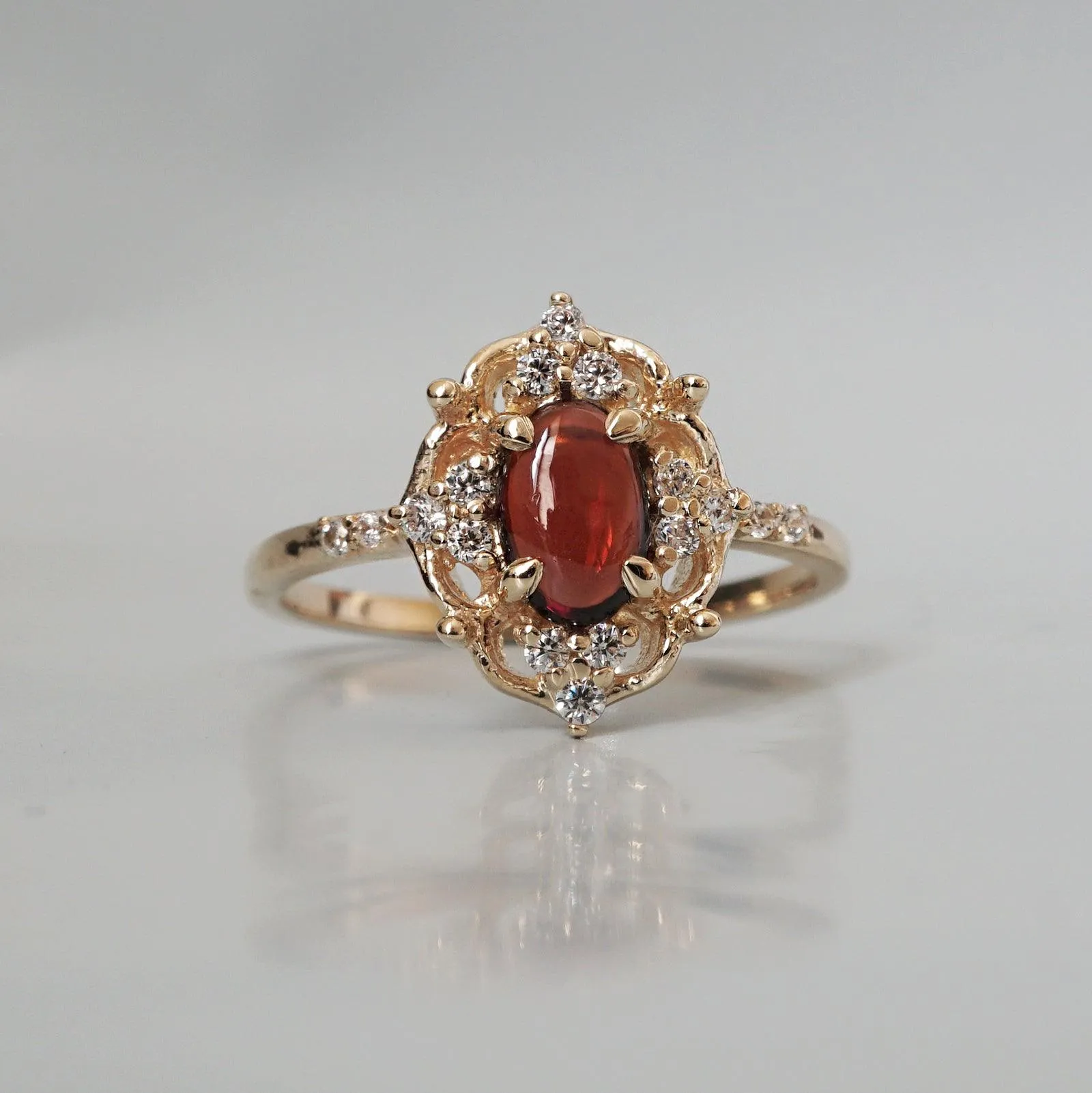 10K Cosmic Garnet Ring