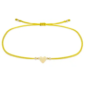 14k Midi Bitty Heart Cord Bracelet