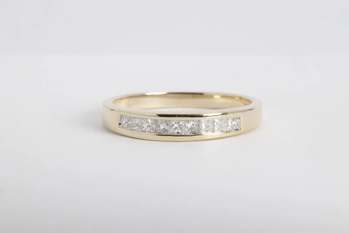 14k Yellow Gold 0.27tcw Diamond Wedding Band Size 6.75 (2.50g.)