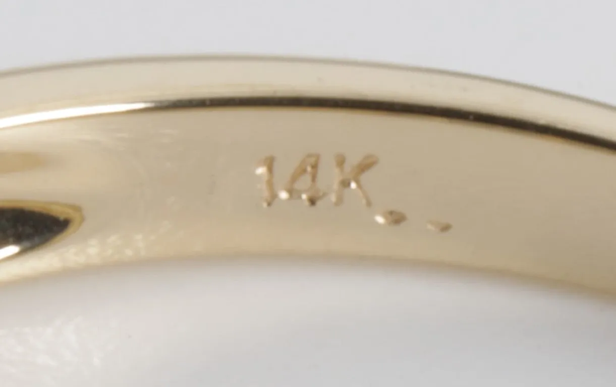 14k Yellow Gold 0.27tcw Diamond Wedding Band Size 6.75 (2.50g.)