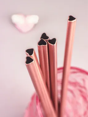 1pc Heart Shaped Stainless Steel Straw