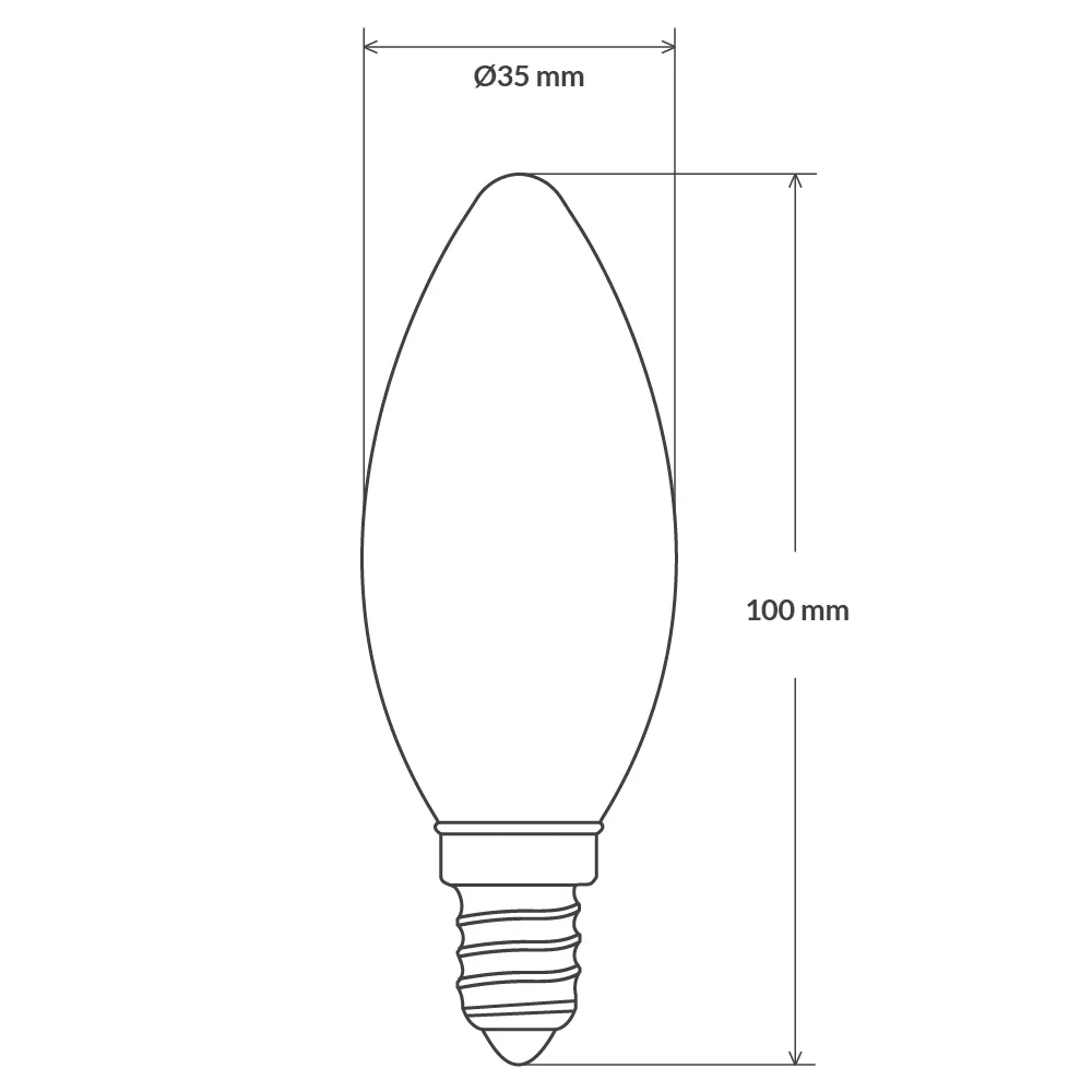 3W Candle Spiral LED Bulb E14 in Extra Warm