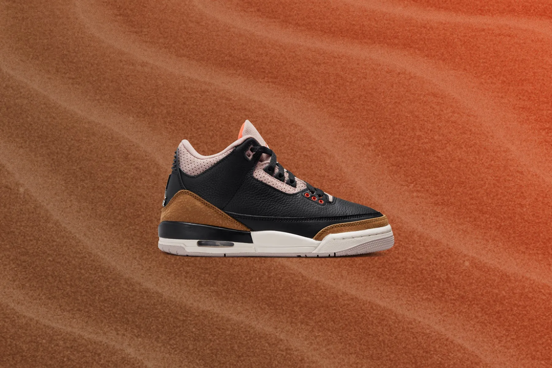 Air Jordan 3 Retro (GS) 'Desert Elephant' - Black/Rush Orange/Fossil Stone