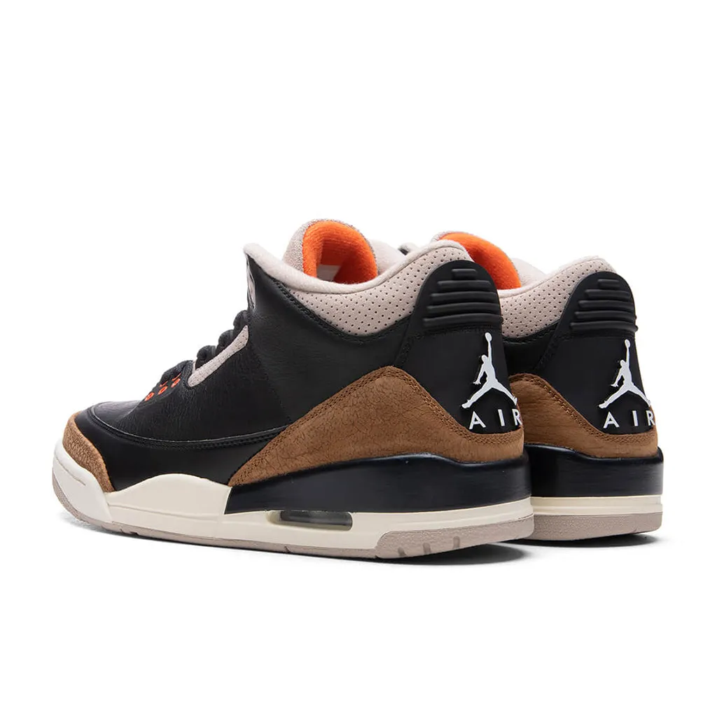 Air Jordan 3 Retro (GS) 'Desert Elephant' - Black/Rush Orange/Fossil Stone