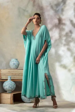 Aqua Silk Kaftan