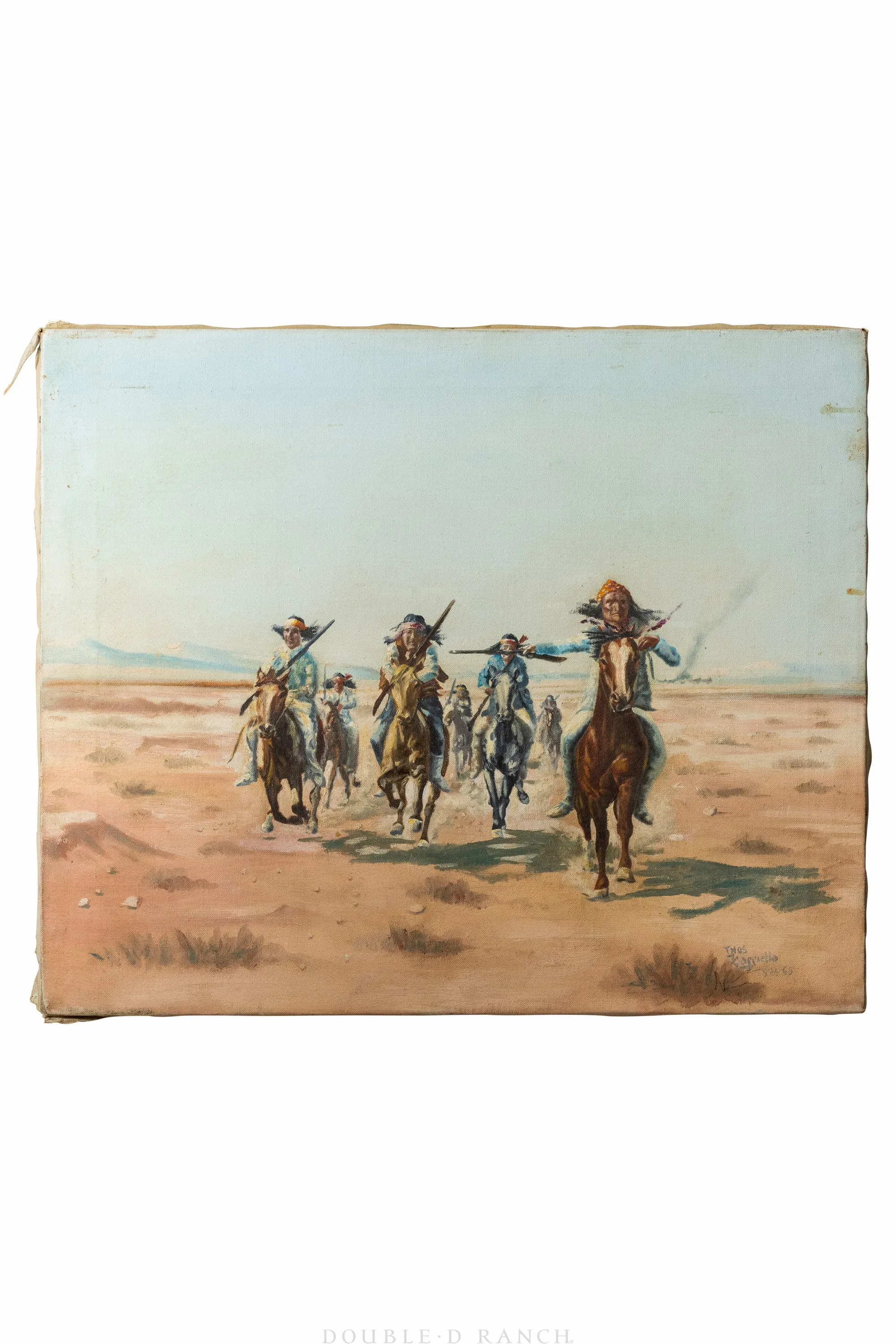 Art, Genre, Native Americans on Horseback, Thomas Cappiello, '65, 1036