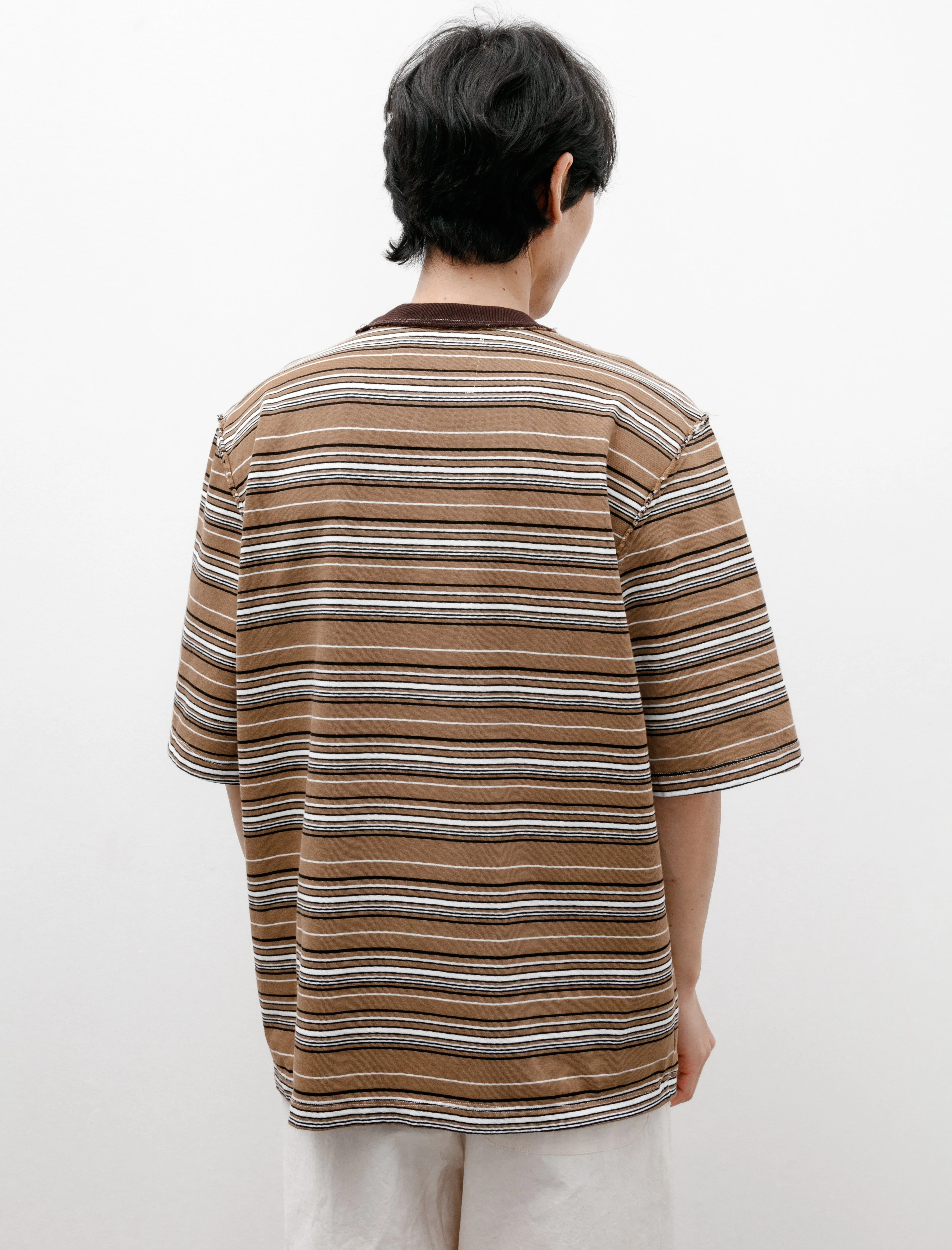 Big Tee Heavy Jersey Brown Stripe