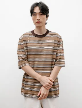 Big Tee Heavy Jersey Brown Stripe