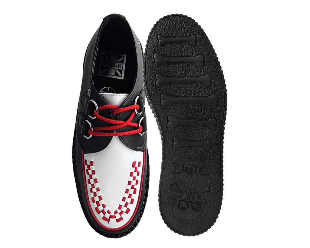 Black & White TUKskin Red Interlace Creeper