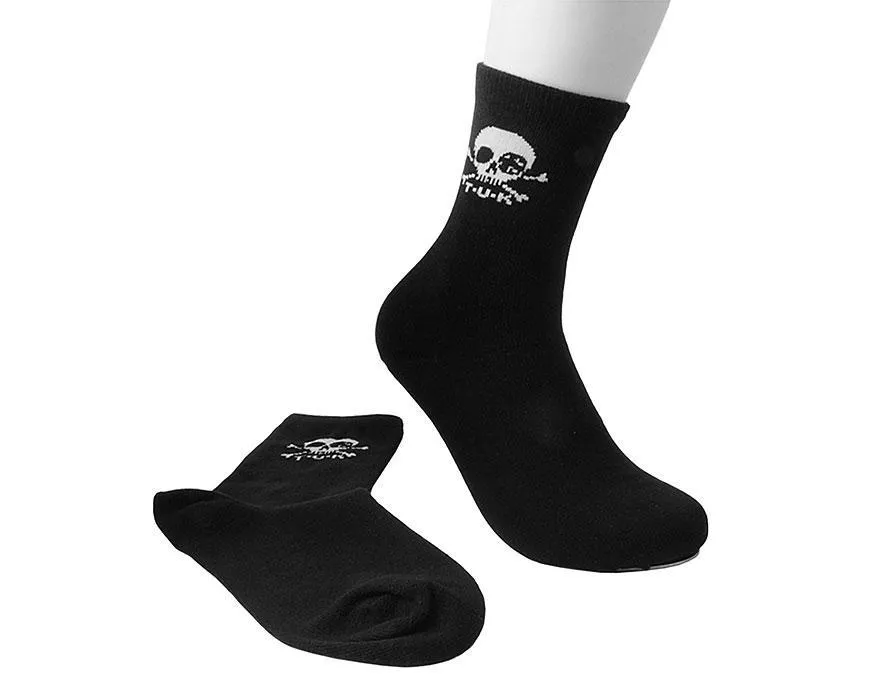 Black T.U.K. Skull Logo Men’s Sock