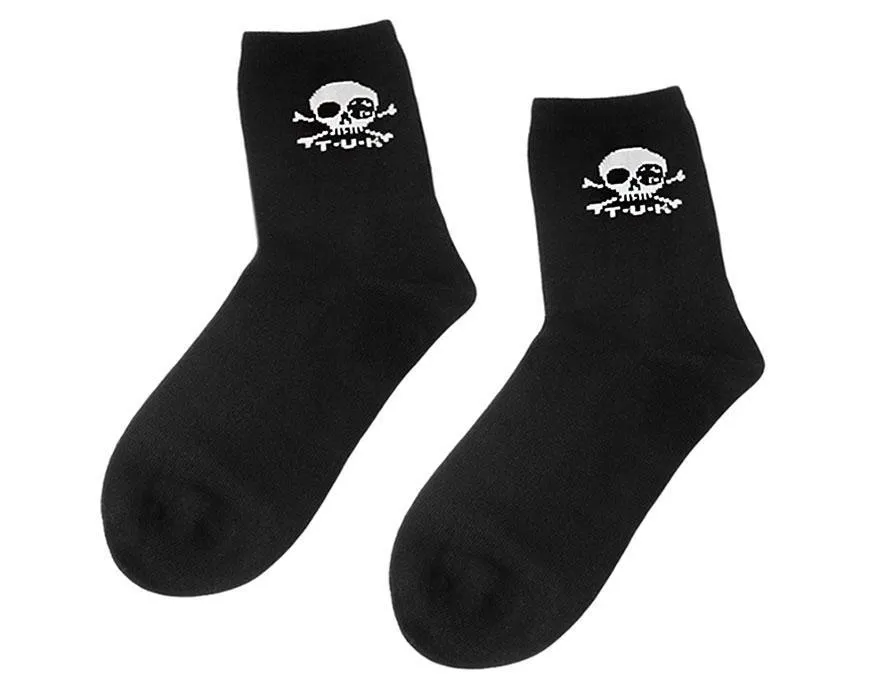 Black T.U.K. Skull Logo Men’s Sock