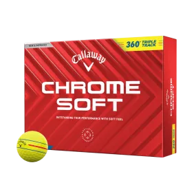 Callaway Chrome Soft Yellow 360 Triple Track 2024 Golf Balls