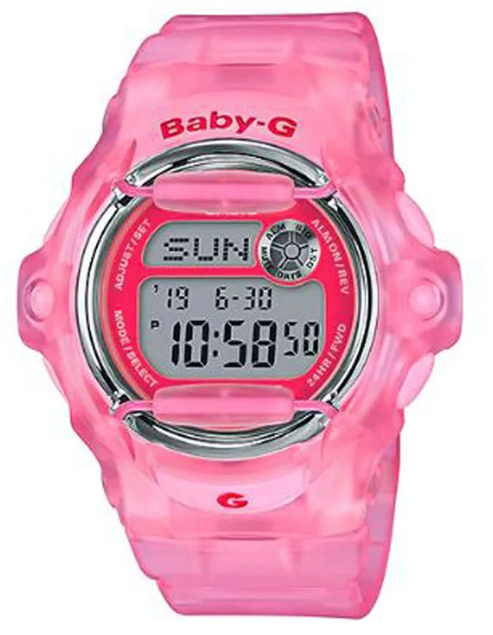 Casio Baby-G &quot;Neo Retro&quot; Series - Translucent Pink - Digital - 200M