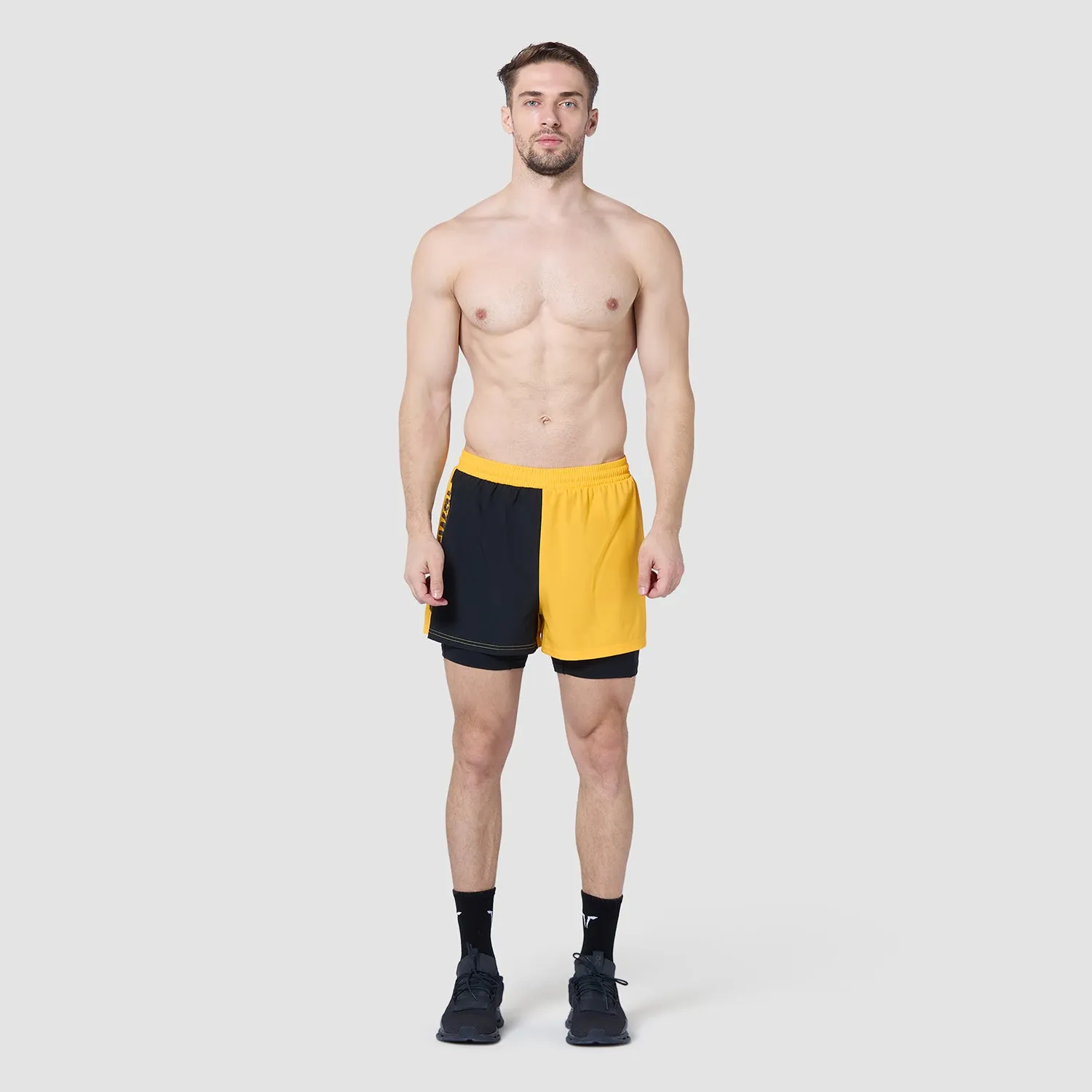 Core 5" Split 2-In-1 Shorts - Spectra Yellow & Black