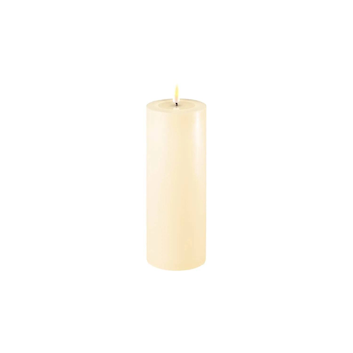 Deluxe LED Candle 7.5cm x 20cm - Cream