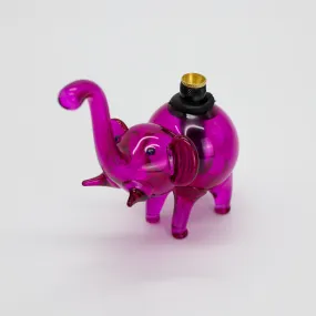 Ellie The Elephant Glass Bubbler Bong - Hot Pink