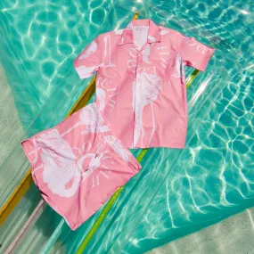 FLAMINGO SILK SHIRT PINK