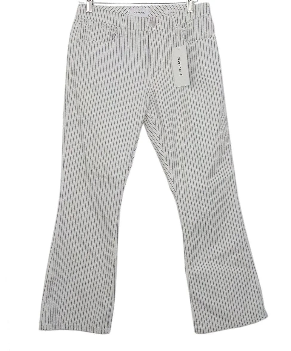 Frame Blue & White Striped Pants sz 4