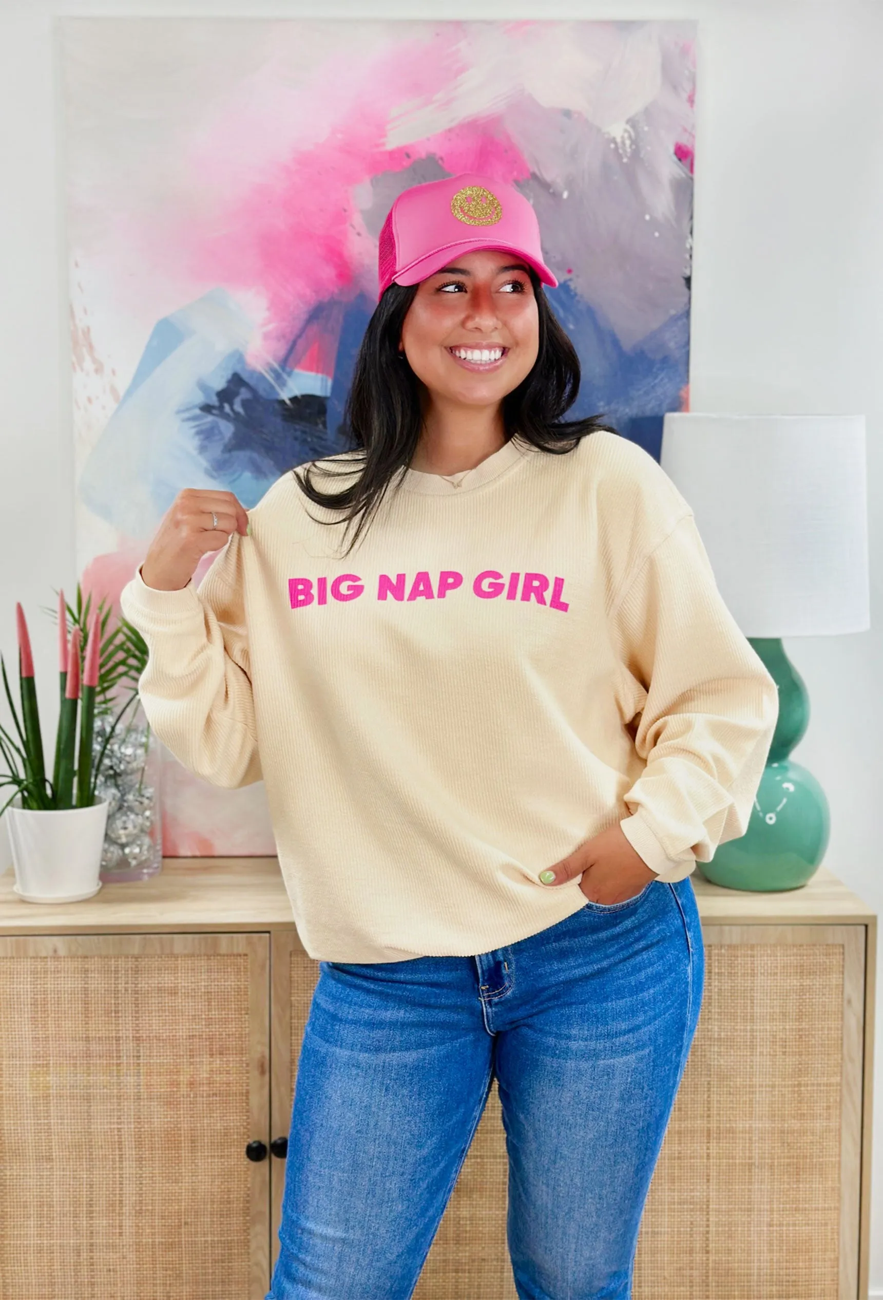 Friday   Saturday: Big Nap Girl Corded Pullover