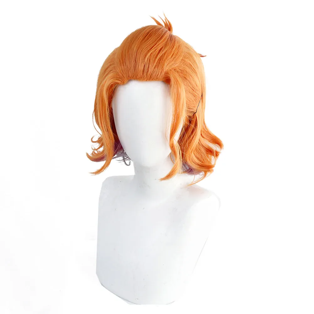 Game Twisted-Wonderland Cater Diamond Cosplay Wig Orange Short Heat Resistant Synthetic Hair Carnival Halloween Party