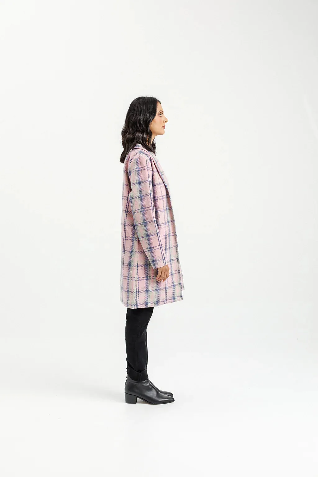 Haley Coat | Pink Plaid