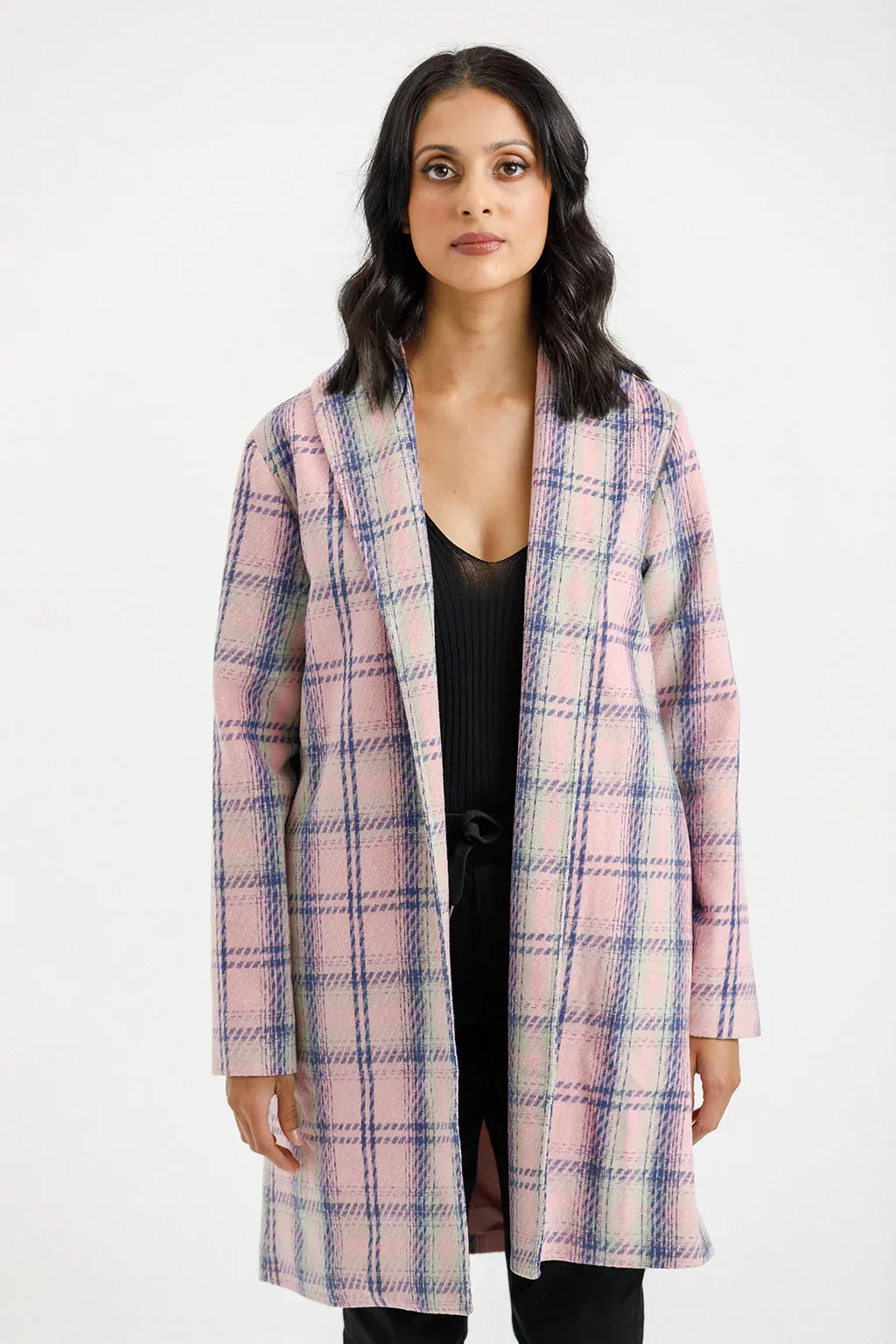 Haley Coat | Pink Plaid