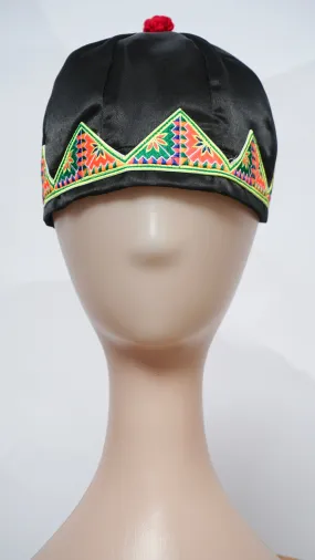 Hmong Hat-Pink/Green