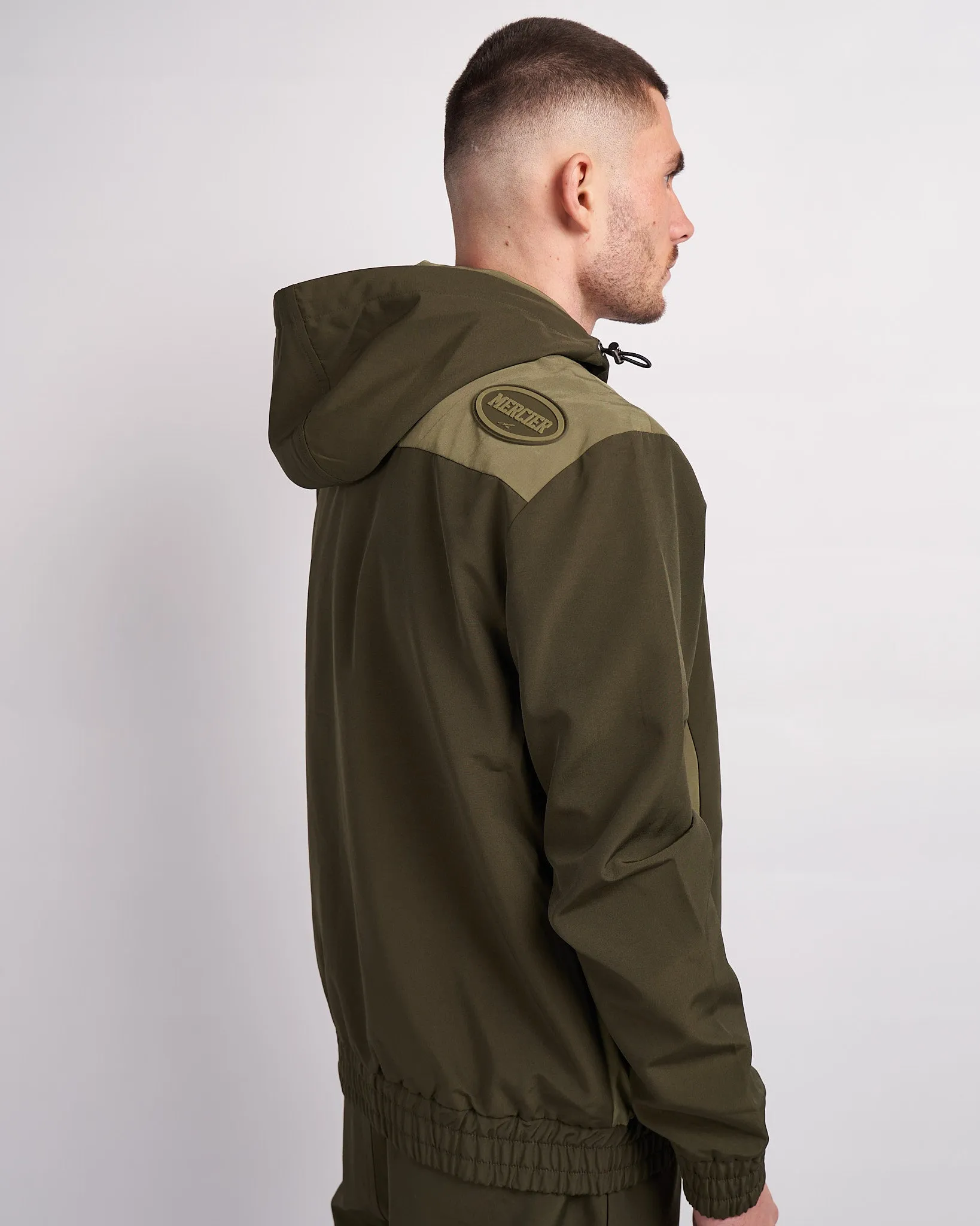 Khaki Utility Panelled Windbreaker