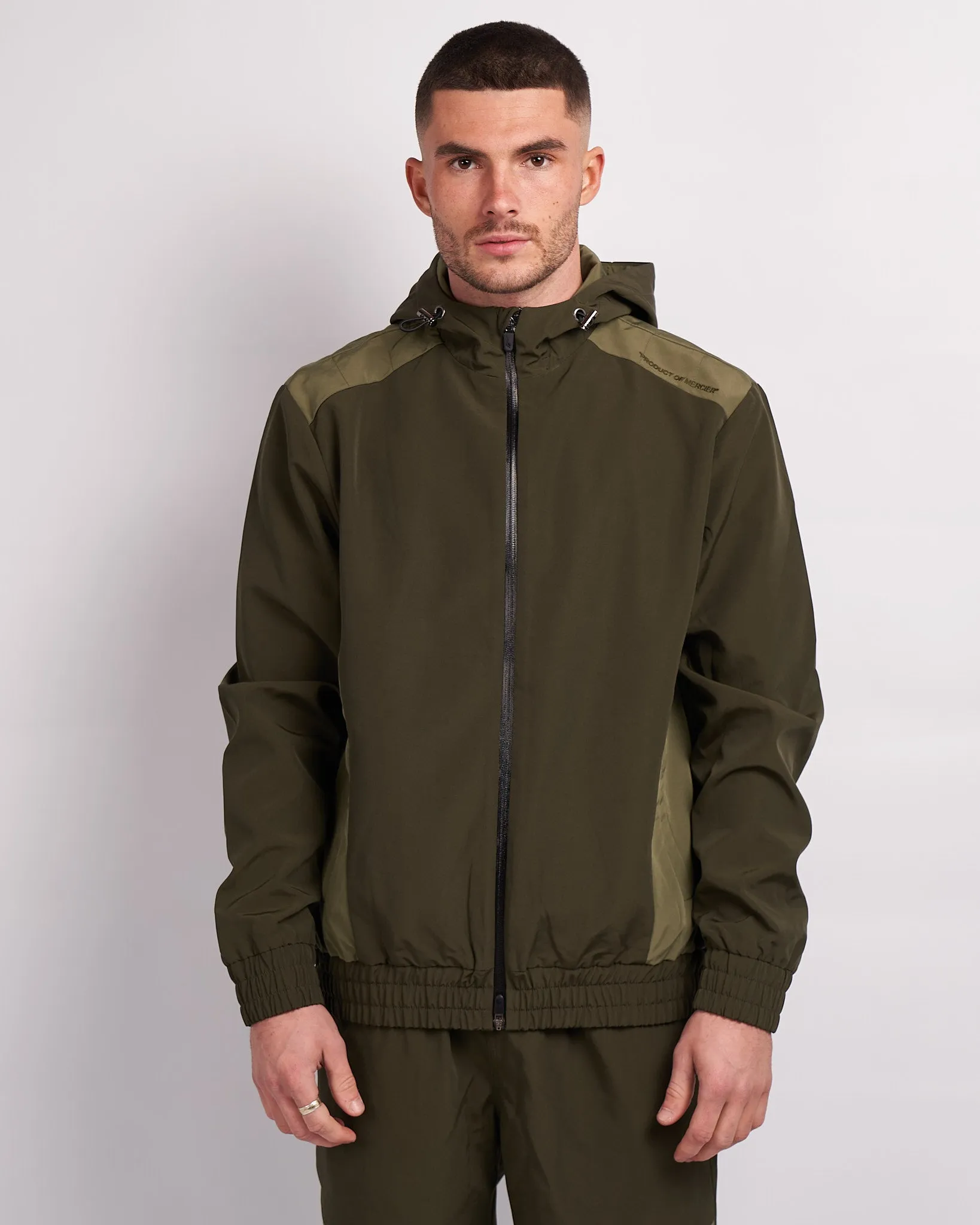 Khaki Utility Panelled Windbreaker