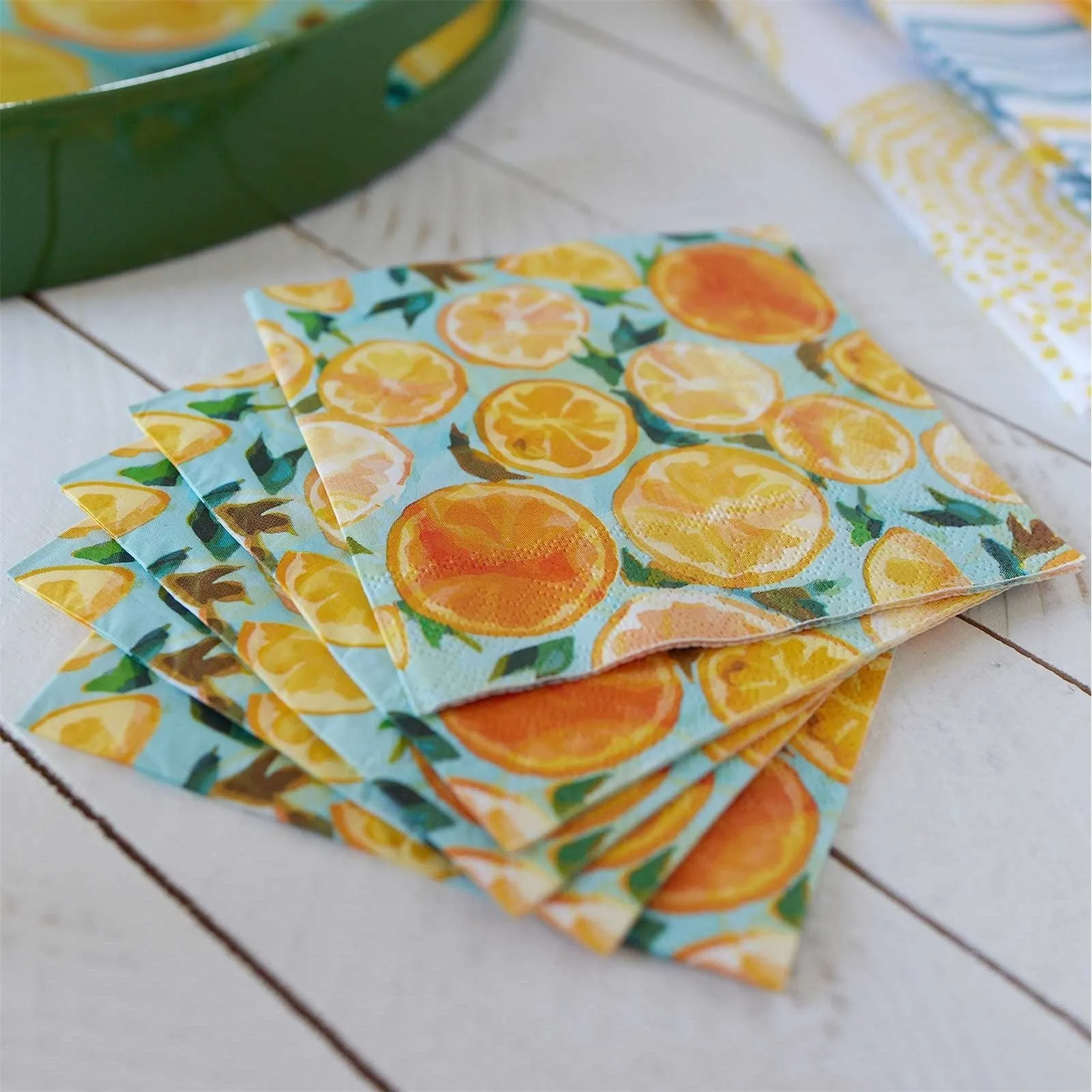 Lemon Slices Paper Cocktail Napkins (Pack of 20)