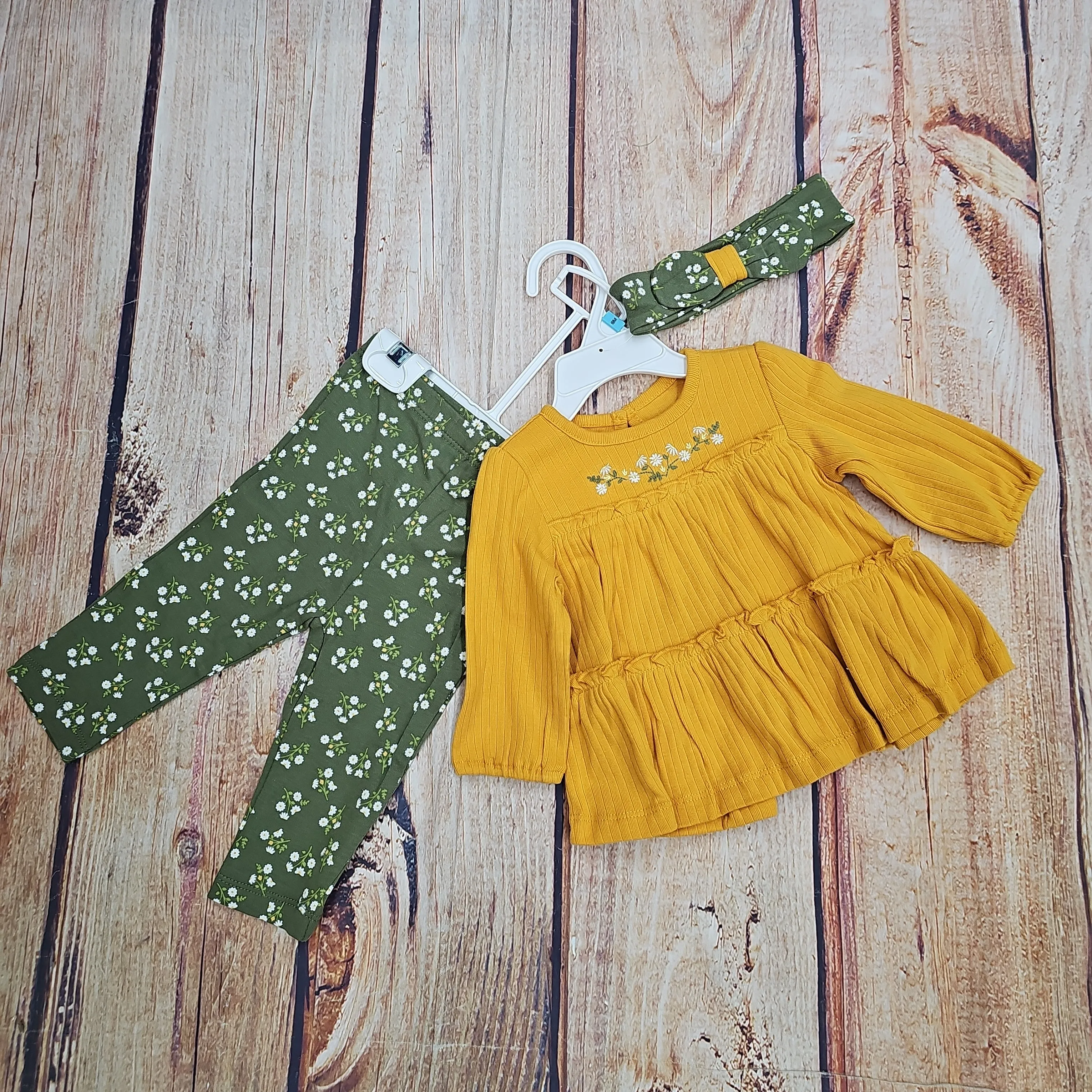 LITTLE ME DAISY TIERED TUNIC SET W/ HEADBAND