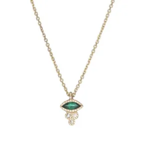 Marquise Emerald Crown Necklace