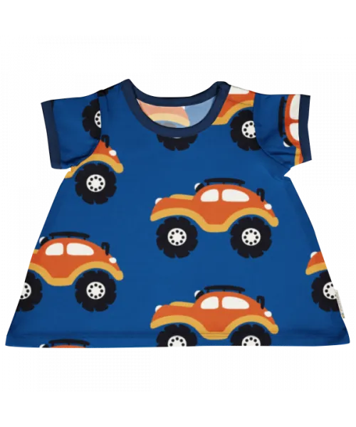 Maxomorra Nordic Car Doll Short Sleeved Dress