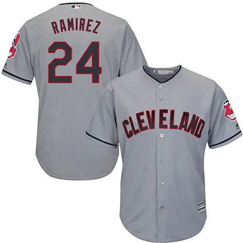 Men's Cleveland Indians Manny Ramirez Replica Road Jersey - Gray