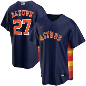 Mens Houston Astros Jose Altuve Cool Base Replica Jersey Navy