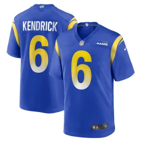 Men's Nike Derion Kendrick Royal Los Angeles Rams Game Player Jersey