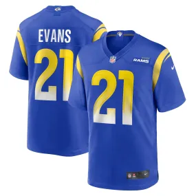 Men's Nike Zach Evans Royal Los Angeles Rams Home Game Jersey