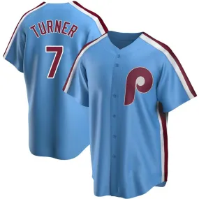 Men's Philadelphia Phillies Trea Turner Cool Base Replica Alternate Jersey - Light Blue