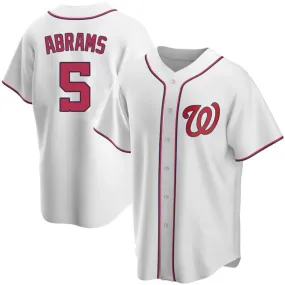 Men's Washington Nationals CJ Abrams Cool Base Replica Home Jersey - White