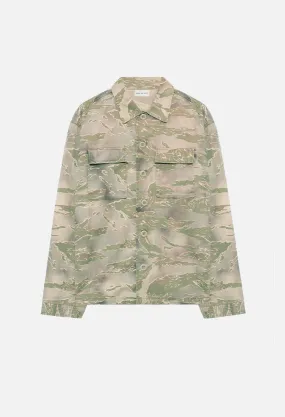 Military Shirt / Washed Tiger Camo