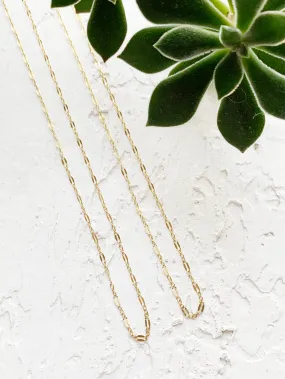 Nell | Dapped Long & Short Chain Gold Filled Necklace