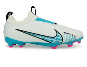 Nike Kids Zoom Mercurial Vapor 15 Academy FG/MG White/Pink Blast