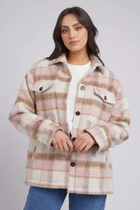 Nina Pink Check Shacket