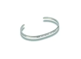 One Cat Short of Crazy Stainless Steel Bracelet