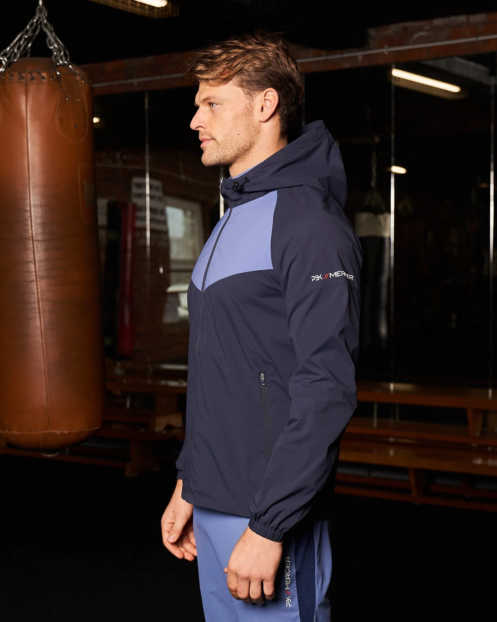 PBK//Mercier Performance Windbreaker Navy/Petrol